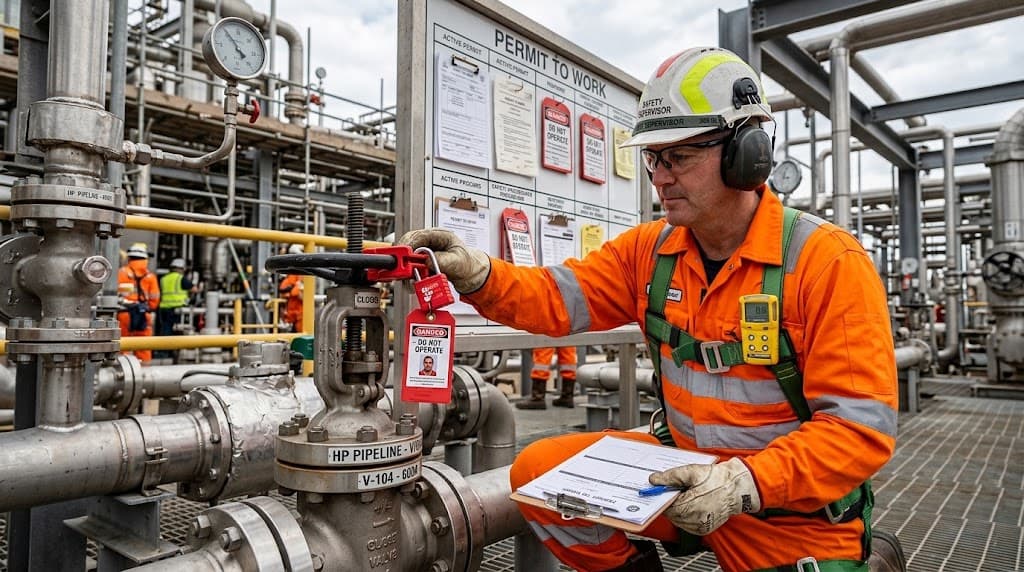 HSE Integrated Operational Safety Suite (H2S, JSA, PTW, BBS, HAZMAT, LOTO)